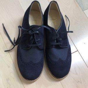 Tizzas Spain designer boys navy dress shoes 36